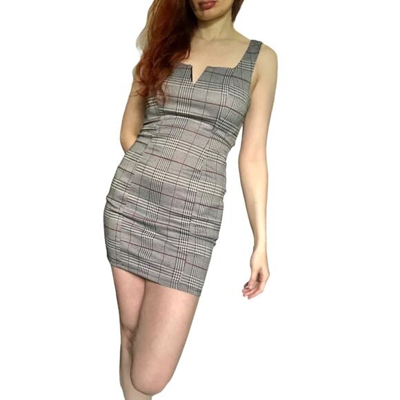 Max & Ash Plaid Sexy Mini Sheath Dress Size XS/S - Picture 3 of 9